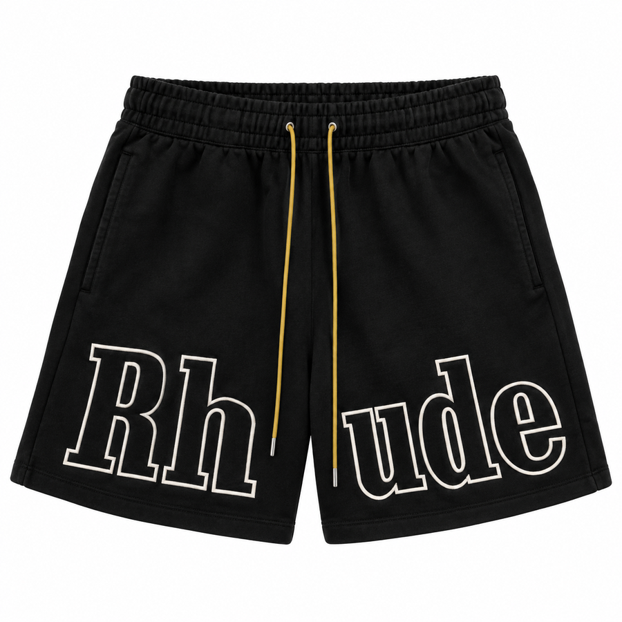 Rhude Logo Shorts Black