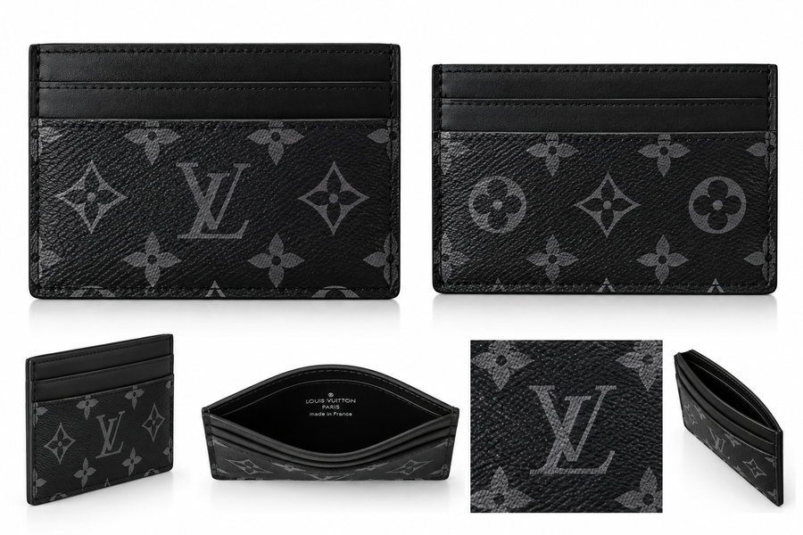 Louis Vuitton Monogram Card Holder Black