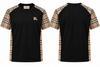 Burberry Check Panel T-Shirt Black